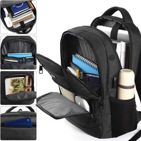 img 1 attached to 🎒 Versatile 15.6 inch Laptop Backpack with USB Charging: Ideal for Men, Women, Teens - Perfect for School, Business, College, and Travel!