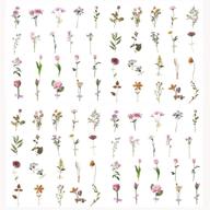 🌸 80 pcs pet transparent decorative stickers: retro flower theme sets for laptops, scrapbooking, diaries, diy crafts, envelopes, luggage, card making logo