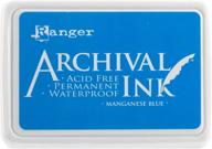 🔵 ranger aip-30454 archival inkpad: discover manganese blue's timeless brilliance! logo