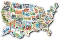 travel adventure made easy: us states map tracker sticker set for rv, camper, and trailer logo