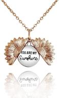 🌻 nanmuc gold sunflower locket pendant: you are my sunshine necklace, a perfect gift for mom, sister, best friend, and girlfriend logo