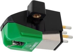 img 4 attached to 🎶 Улучшенный картридж Audio-Technica AT-VM95E Dual Moving Magnet для проигрывателя в зеленом цвете