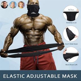 img 3 attached to 🧣 Multi-functional Breathable Neck Gaiter Balaclava Bandana Face Mask Scarf - Face Gaiters for All-Day Comfort