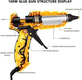 img 2 attached to Sergia Full Size Hot Glue Gun Kit with Glue Sticks, High Temp, 100W for DIY Arts & Crafts, Home/School Projects, Sealing & Quick Repairs - New Upgraded Version