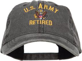 img 4 attached to US Army Retired Military Embroidered Washed Cap by e4Hats.com