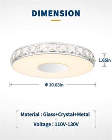 img 1 attached to 💡 Contemporary Crystal Flush Mount Ceiling Light: GALTLAP 10.6" Round Glass Ceiling Lamp with Modern LED Lighting, Perfect Fixture for Living Room, Kitchen, Bedroom - 3000K