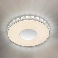 💡 contemporary crystal flush mount ceiling light: galtlap 10.6" round glass ceiling lamp with modern led lighting, perfect fixture for living room, kitchen, bedroom - 3000k logo