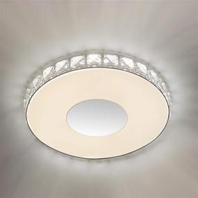 img 4 attached to 💡 Contemporary Crystal Flush Mount Ceiling Light: GALTLAP 10.6" Round Glass Ceiling Lamp with Modern LED Lighting, Perfect Fixture for Living Room, Kitchen, Bedroom - 3000K