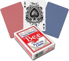 img 1 attached to Red and Blue Bee Playing Cards - Pack of 2 Decks