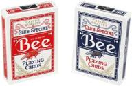 red and blue bee playing cards - pack of 2 decks логотип