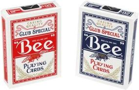 img 2 attached to Red and Blue Bee Playing Cards - Pack of 2 Decks