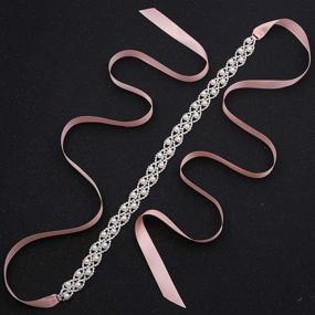 img 3 attached to 💎 Crystal Rhinestone Handmade Sash Belts - WEZTEZ Women's Wedding Bridal Bridesmaid Accessories