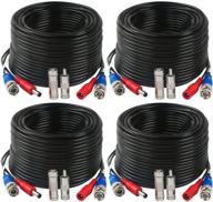 all-in-one, pre-made tainston 4 pack 150 feet bnc video power cable 🔌 wire with connectors for cctv camera dvr surveillance system – simplify your security setup! logo