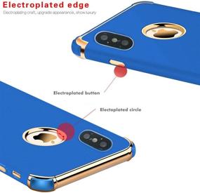 img 2 attached to 📱 Tverghvad iPhone Xs Case - Ultra Thin, Flexible, and Elegant 3-in-1 Shockproof Phone Case in Blue - Compatible with iPhone Xs (5.8 inch)