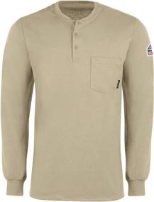 img 2 attached to 🔒 Bulwark Resistant Cotton Sleeve Tagless Men's Clothing and Shirts: Durability meets Comfort