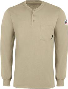 img 4 attached to 🔒 Bulwark Resistant Cotton Sleeve Tagless Men's Clothing and Shirts: Durability meets Comfort