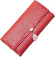 leather cellphone wallets with spacious compartments for women's handbags logo