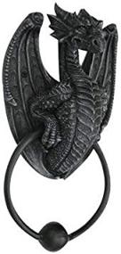 img 2 attached to Resin Dragon Gargoyle Bust Door Knocker - 7 Inch Statue Figurine by Pacific Giftware