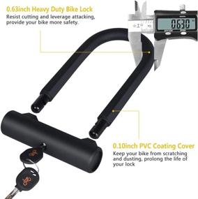 img 3 attached to 🔒 KASTEWILL Bike U Lock Heavy Duty: Ultimate Anti-Theft Protection for E-Bike, Mountain Bike, and Road Bike