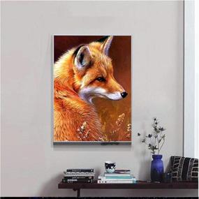 img 2 attached to 🦊 5D Diamond Painting Kit for Adults - Round Drill Fox Embroidery Rhinestone Art Craft for Home Decor, 11.8x15.7in, 1 Pack by Bemaystar