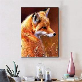 img 1 attached to 🦊 5D Diamond Painting Kit for Adults - Round Drill Fox Embroidery Rhinestone Art Craft for Home Decor, 11.8x15.7in, 1 Pack by Bemaystar