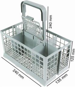 img 2 attached to Durable Dishwasher Basket: Perfect Fit for Kenmore, Whirlpool, Bosch, Maytag, KitchenAid & More - 9.45x 5.5x 4.7 Inch