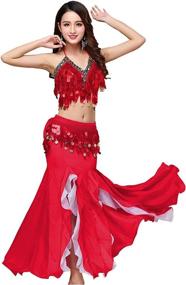 img 4 attached to ORIDOOR Chiffon Dancing Costume 3 Piece Sports & Fitness and Other Sports