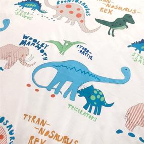 img 3 attached to 🦖 Merryfeel Kids Dinosaur Duvet Cover Set - 100% Cotton Dinosaur Print Bedding for Full-sized Beds