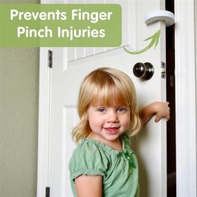 img 3 attached to Wittle Finger Pinch Guard - 2pk. Child Proofing Doors with Soft Foam Door Stopper for Enhanced Safety. Effective Prevention of Finger Pinch Injuries, Door Slamming, and Avoiding Lock-In Situations for Babies, Pets, and Children.
