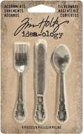 🍴 enhance crafts with tim holtz idea-ology silverware adornments – antique nickel finish (th93254) logo