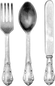 img 1 attached to 🍴 Enhance Crafts with Tim Holtz Idea-ology Silverware Adornments – Antique Nickel Finish (TH93254)
