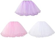 👗 kilofly 3pc girls ruffled scallop edge ballet tutu princess party tulle skirts - add a touch of elegance and fun to your little girl's wardrobe! logo