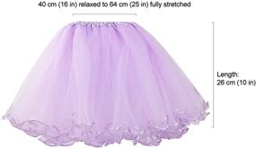 img 3 attached to 👗 kilofly 3pc Girls Ruffled Scallop Edge Ballet Tutu Princess Party Tulle Skirts - Add a Touch of Elegance and Fun to Your Little Girl's Wardrobe!