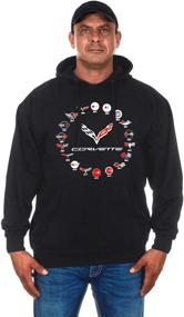 img 4 attached to 🚗 Men's Chevy Corvette Hoodies: Pullover & Zip Up Sweatshirts by JH DESIGN GROUP, Available in 6 Exciting Styles