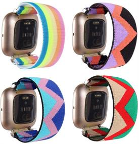 img 2 attached to Улучшите свой стиль Fitbit с заменяемой совместимой эластичной лентой Fitbit Fashion.
