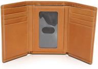 👔 polare original leather tri fold wallet: stylish men's accessories for cards, cash, and organization logo