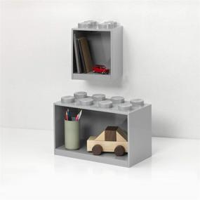 img 3 attached to 🧱 Room Copenhagen Lego Brick Shelf Set - Grey, Includes 4 Stud and 8 Stud Brick Box Shelves