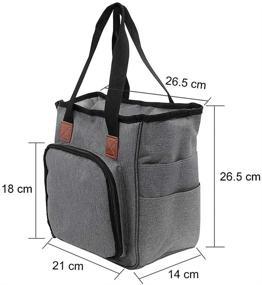 img 3 attached to 👜 SumDirect Yarn Bag: Portable Knitting Organizer Tote for Yarns, Projects & Accessories (Gray)