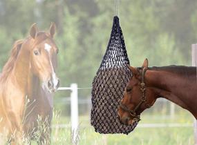 img 4 attached to 🐴 TuoP Hores Slow Feeder Hay Net - 42" Hay Storage Soft Mesh Hole: Reducing Waste & Improving Digestion