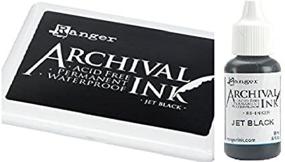 img 2 attached to ⚫ Ranger Archival Jet Black Permanent Ink Stamp Pad &amp; Re-Ink Refill