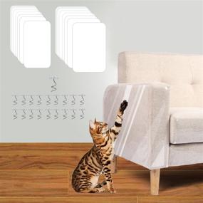 img 4 attached to 🐱 Premium Clear Anti-Scratch Cat Training Tape - Furniture Protectors for Cat Scratch - Cat Scratcher - Scratch pad - Pack of 12 - 6 Pack 17&#34; L 12&#34; W + 6 Pack 17&#34; L 10&#34; W - Pet No Scratch Protectors