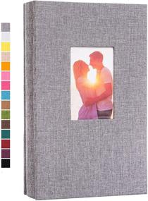 img 4 attached to 📷 Potricher 4x6 Photo Album: Linen Cover Photo Book for 300 Photos – Perfect for Family, Wedding, Anniversary, and Baby Memories (Grey, 300 Pockets)