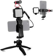 🎥 kuuzuse vlogger kit: smartphone video microphone with led light, phone holder, tripod - compatible with iphone11, 11 pro, xs, xr, x, 8, 7, 6s, 6, samsung, huawei - for youtube, tik tok, filming, vlogging logo