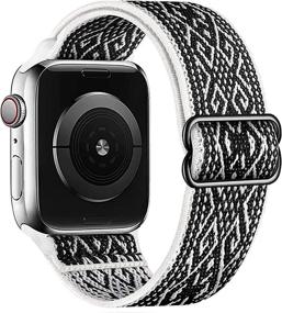 img 4 attached to OHCBOOGIE Растяжимый соло петля ремешок совместимый с браслетами Apple Watch 38 мм 40 мм 41 мм Аксессуары и принадлежности