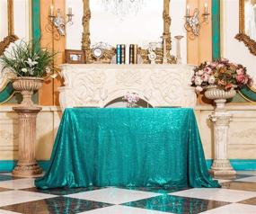 img 4 attached to 💐 Eternal Beauty Tablecloth - Perfect for Weddings, Elegant Rectangular Design