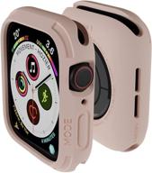 🌸 чехол elkson apple watch 6 se 5 4 44мм - бампер серии quattro для максимальной защиты и долговечности - розовый гибкий tpu, защищающий от ударов - совместим с iwatch логотип