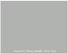 img 2 attached to 🔘 Oracal 651 Permanent Adhesive-Backed Vinyl Roll - 12 Inches x 10 Feet - Ideal for Craft Cutters, Punches, and Vinyl Sign Cutters, in Silver Glossy Finish