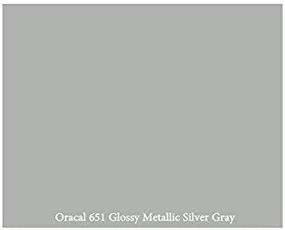 img 1 attached to 🔘 Oracal 651 Permanent Adhesive-Backed Vinyl Roll - 12 Inches x 10 Feet - Ideal for Craft Cutters, Punches, and Vinyl Sign Cutters, in Silver Glossy Finish