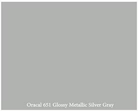 img 3 attached to 🔘 Oracal 651 Permanent Adhesive-Backed Vinyl Roll - 12 Inches x 10 Feet - Ideal for Craft Cutters, Punches, and Vinyl Sign Cutters, in Silver Glossy Finish