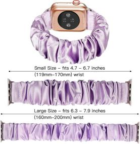 img 1 attached to MITERV Compatible Floral Elastic Scrunchies Cell Phones & Accessories